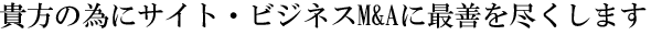 サイト・ビジネスM&Aに最善を尽くします